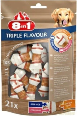 8in1 Triple Flavour Os De Poulet - XS 21 Pièces