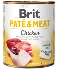 Brit Pate & Meat Au Poulet 800g X10