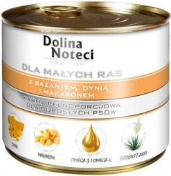Dolina Noteci Premium Pour Chiens De Petite Taille Avec Faisan, Potiron Et Pâtes 185g X12