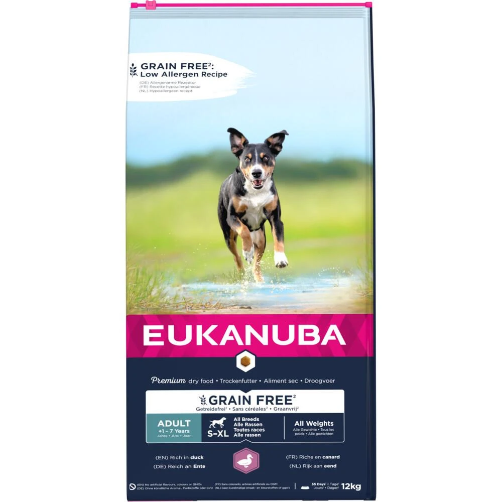 EUKANUBA Adulte Canard Sans Grains 12kg