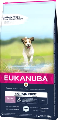 Produits populaires -Chien Fournitures Boutique fre pl EUKANUBA Puppy Junior Small Medium sans cereales 12kg 24936 1