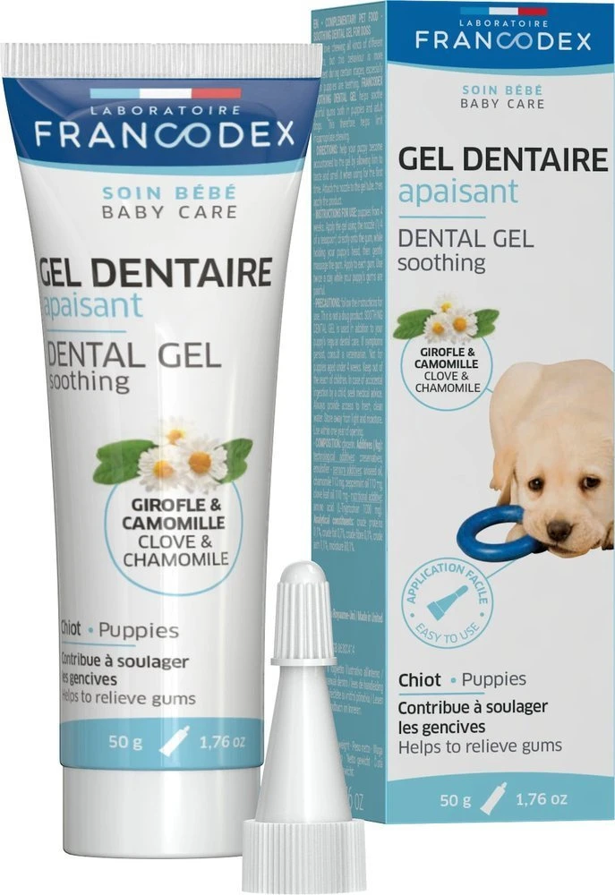 Francodex Gel Dentaire Apaisant Pour Chiots 50g 3 Francodex Gel Dentaire Apaisant Pour Chiots 50g