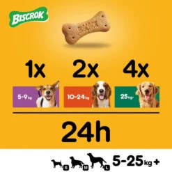 Pedigree Biscrok Biscuits Pour Chiens Adultes Sous Forme D'os Avec De L'agneau, Du Poulet Et Du Bœuf 500g X2 -Chien Fournitures Boutique fre pl Pedigree Biscrok Biscuits Pour chiens adultes sous forme dos avec de lagneau du poulet et du boeuf 500g x2 30143 4