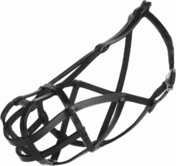 TRIXIE MUSELIÈRE EN CUIR, TAILLE. L, 27/23 CM, NOIR