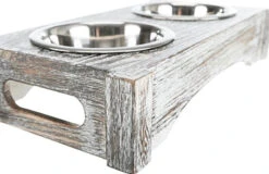 Trixie Ensemble De Bols En Bois/acier 42x10x22cm 9 Trixie Ensemble De Bols En Bois/acier 42x10x22cm -Chien Fournitures Boutique fre pl Trixie Ensemble de bols en bois acier 42x10x22cm 11694 3